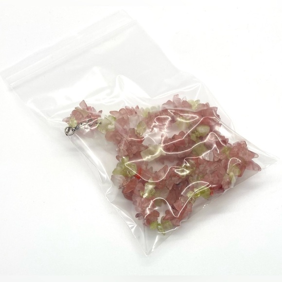 Pink/Green Chunky Long Beaded Necklace Vintage Boho Coastal Classic Preppy - Picture 6 of 6